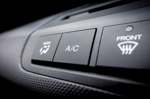 Air Conditioning on off Power switch of a Car air conditioning system.