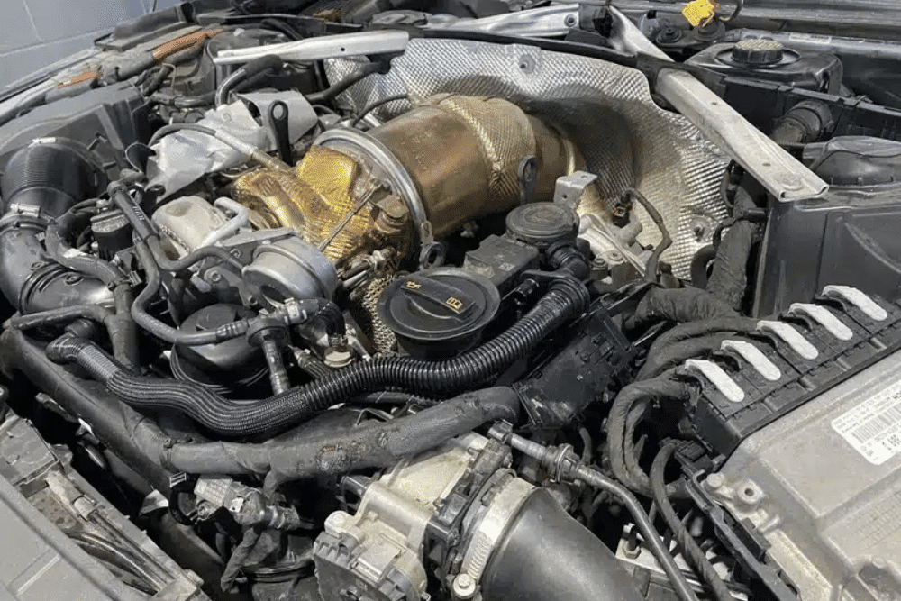 Cooling System Inspections for European Cars by Eurauto Shop in Plano, TX. An image of a car's cooling system